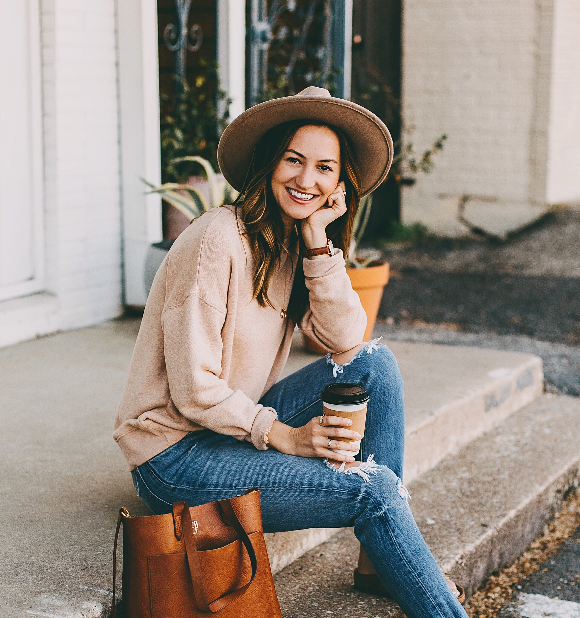 White Tie Sleeve Top - LivvyLand | Austin Fashion and Style Blogger