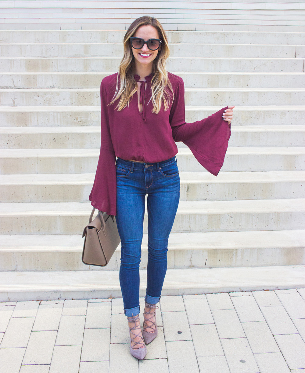 livvyland-blog-olivia-watson-fall-outfit-lace-up-heels-bell-sleeve-oxblood-top-austin-texas-fashion-blogger-6