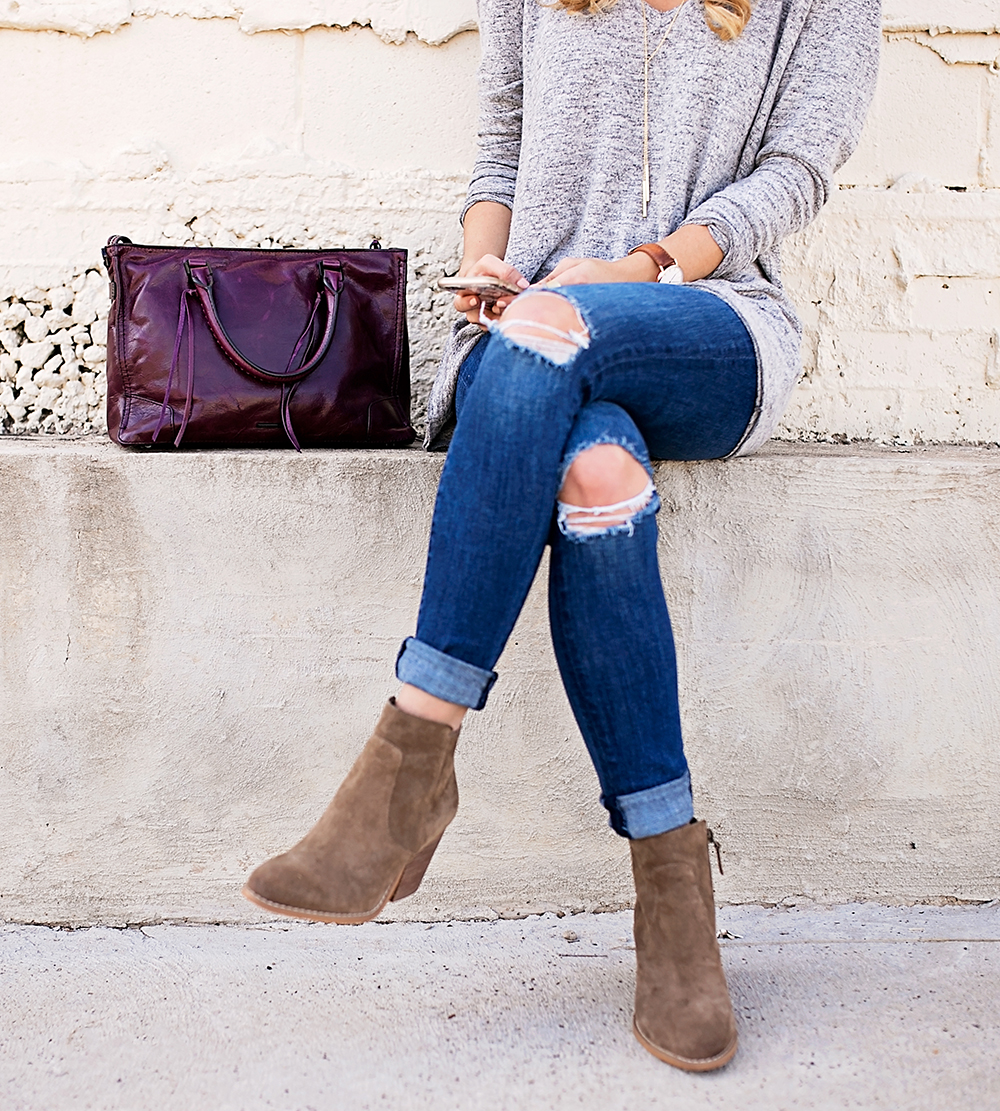 livvyland-blog-olivia-watson-nordstrom-fall-outfit-grey-sweater-booties-madewell-plaid-poncho-rebecca-minkoff-regan-satchel-burgundy-oxblood-3