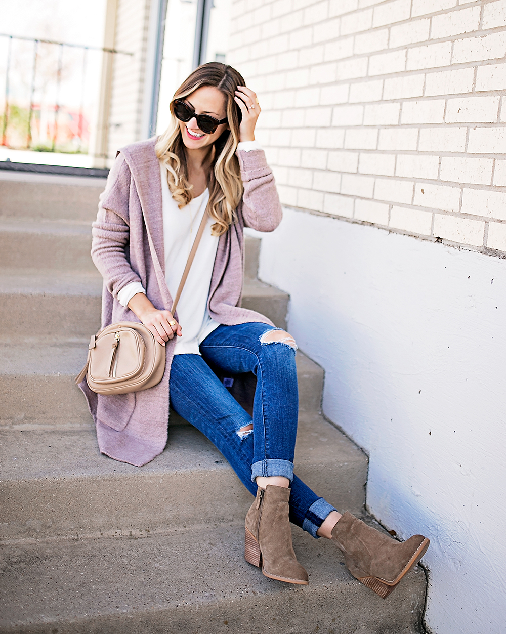 livvyland-blog-olivia-watson-blush-pink-dusty-rose-cardigan-sweater-free-people-thermal-top-cozy-light-layers-nordstrom-fall-outfit-6