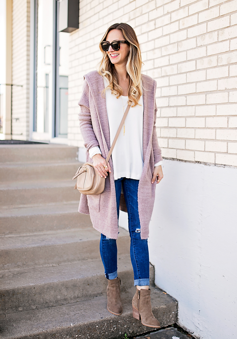 livvyland-blog-olivia-watson-blush-pink-dusty-rose-cardigan-sweater-free-people-thermal-top-cozy-light-layers-nordstrom-fall-outfit-7
