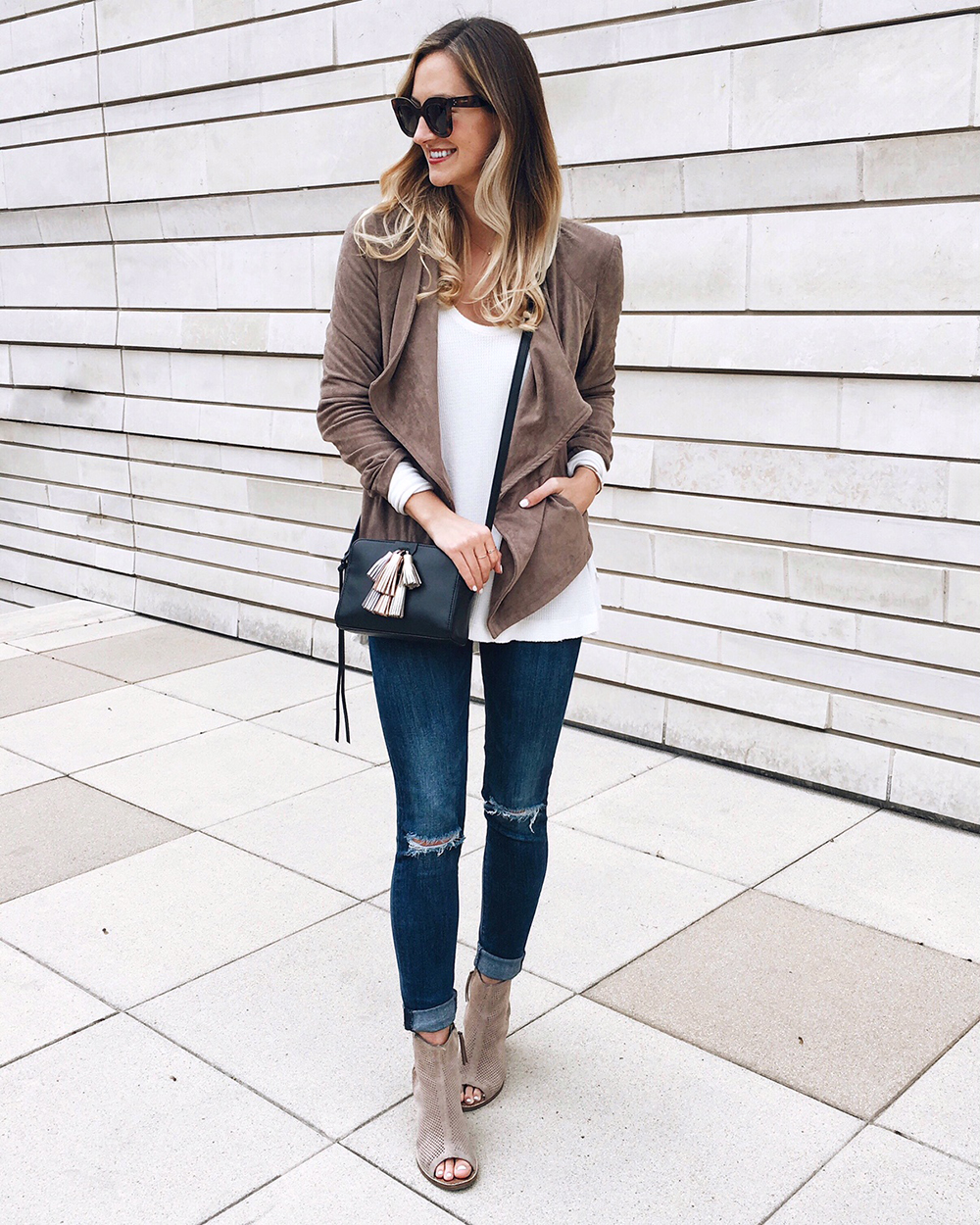 livvyland-blog-olivia-watson-instagram-roundup-december-cozy-draped-front-jacket-bb-dakota-suede-majorca-suede-peep-toe-booties