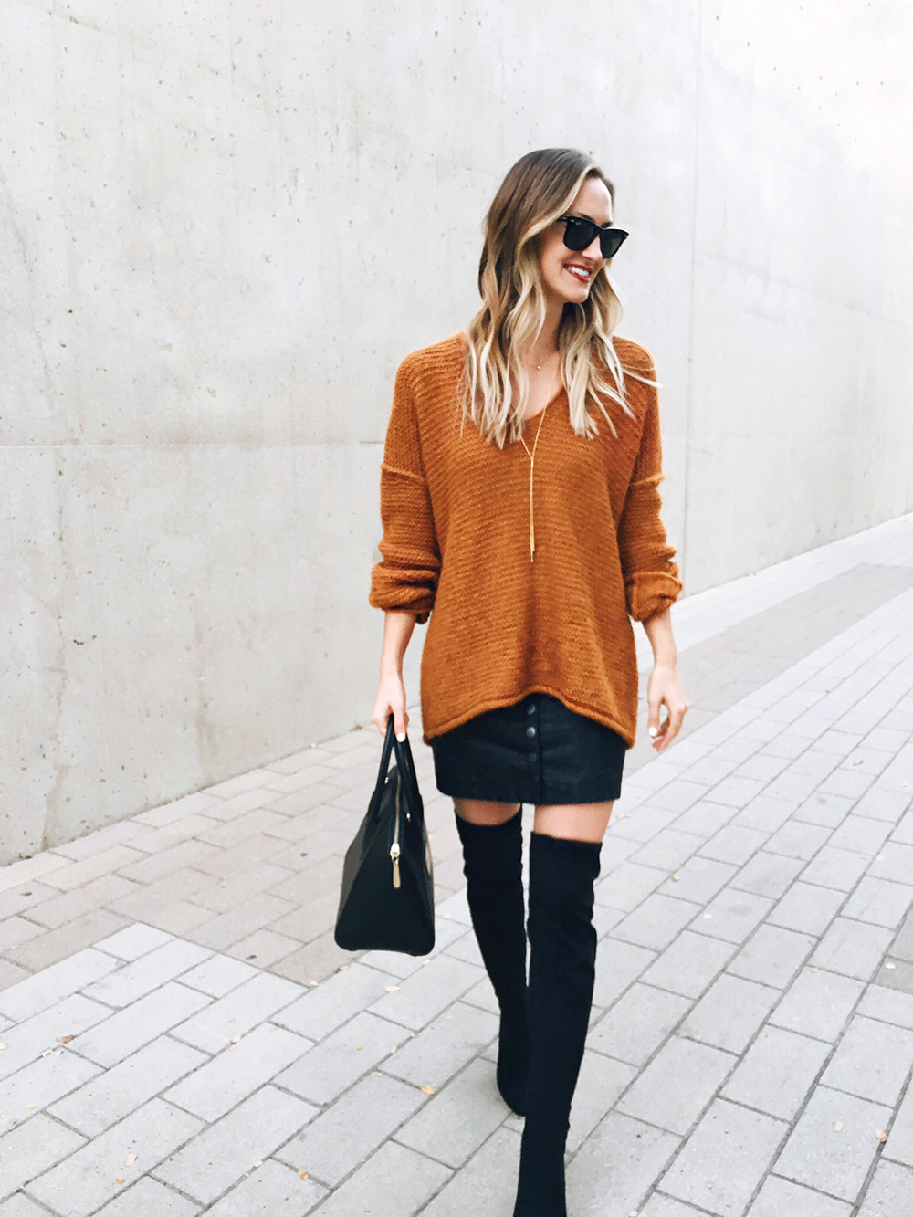 Wearing cozy knits and Louis Vuitton Boots. Check out Designdschungel on  Instagram.